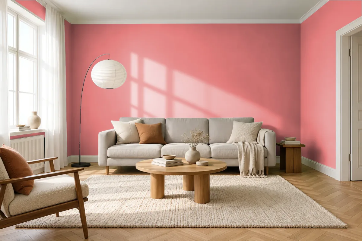 Краска Swiss Lake SL-1338 Ice Rose — гостиная в скандинавском стиле