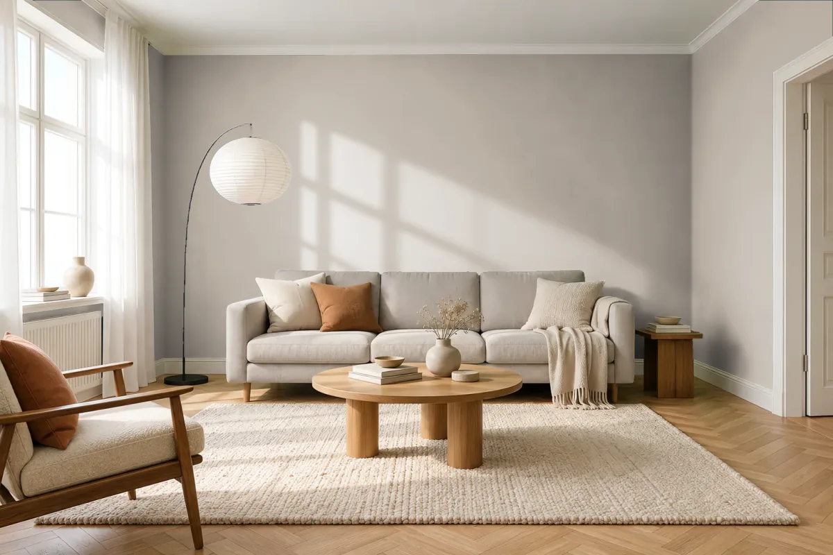 Краска Swiss Lake SL-0577 Eucalyptus — гостиная в скандинавском стиле
