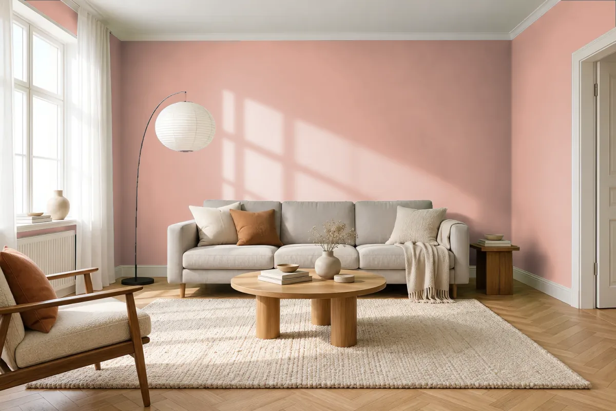 Краска Swiss Lake SL-1602 New Clay — гостиная в скандинавском стиле