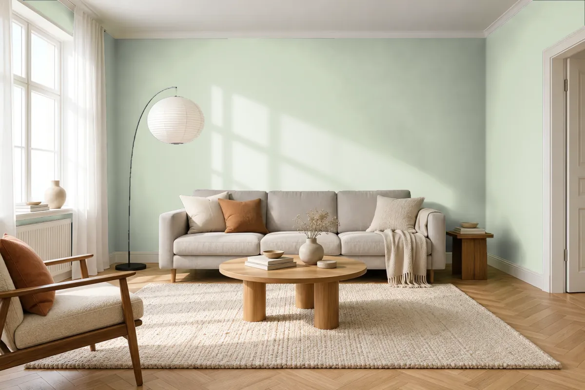 Краска Swiss Lake SL-2631 Prasiolite — гостиная в скандинавском стиле