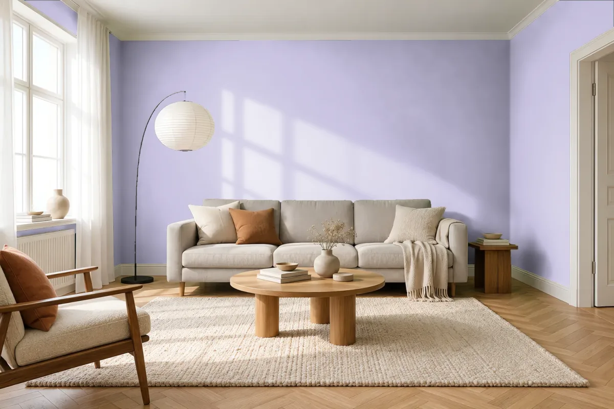 Краска Swiss Lake SL-1868 Lilac Breeze — гостиная в скандинавском стиле