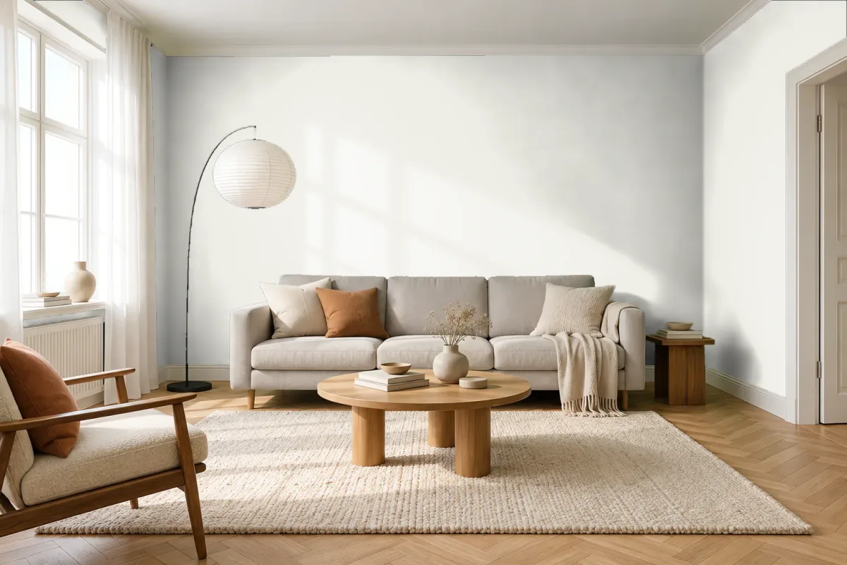 Краска Swiss Lake SL-0087 Romantique — гостиная в скандинавском стиле
