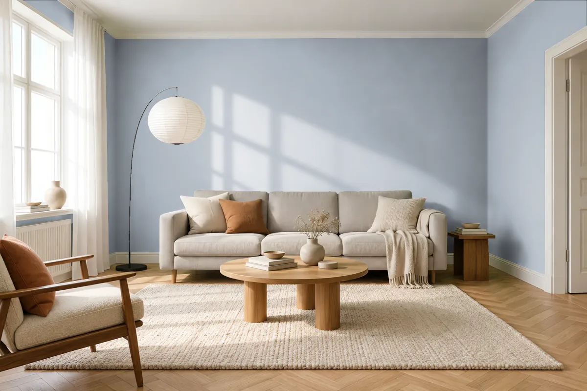 Краска Swiss Lake SL-2906 Dull Street — гостиная в скандинавском стиле
