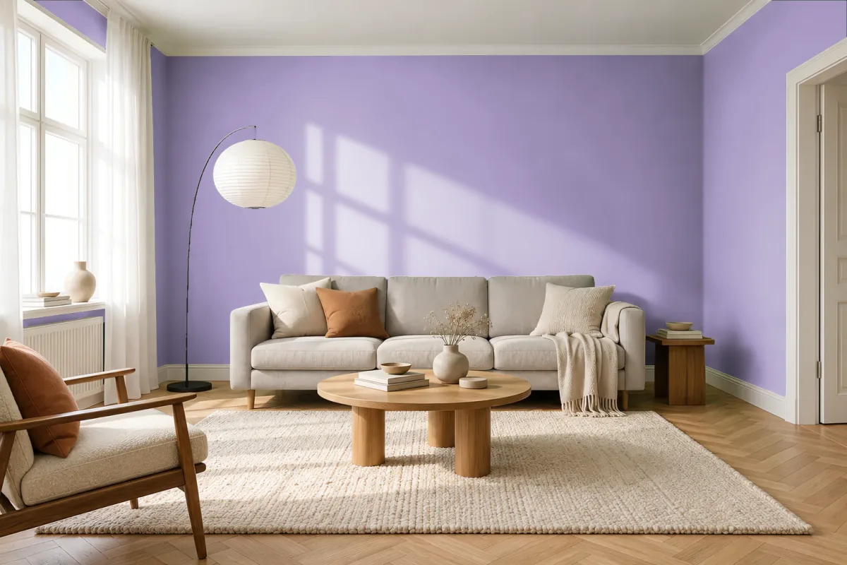 Краска Swiss Lake SL-1892 Violet Eclipse — гостиная в скандинавском стиле
