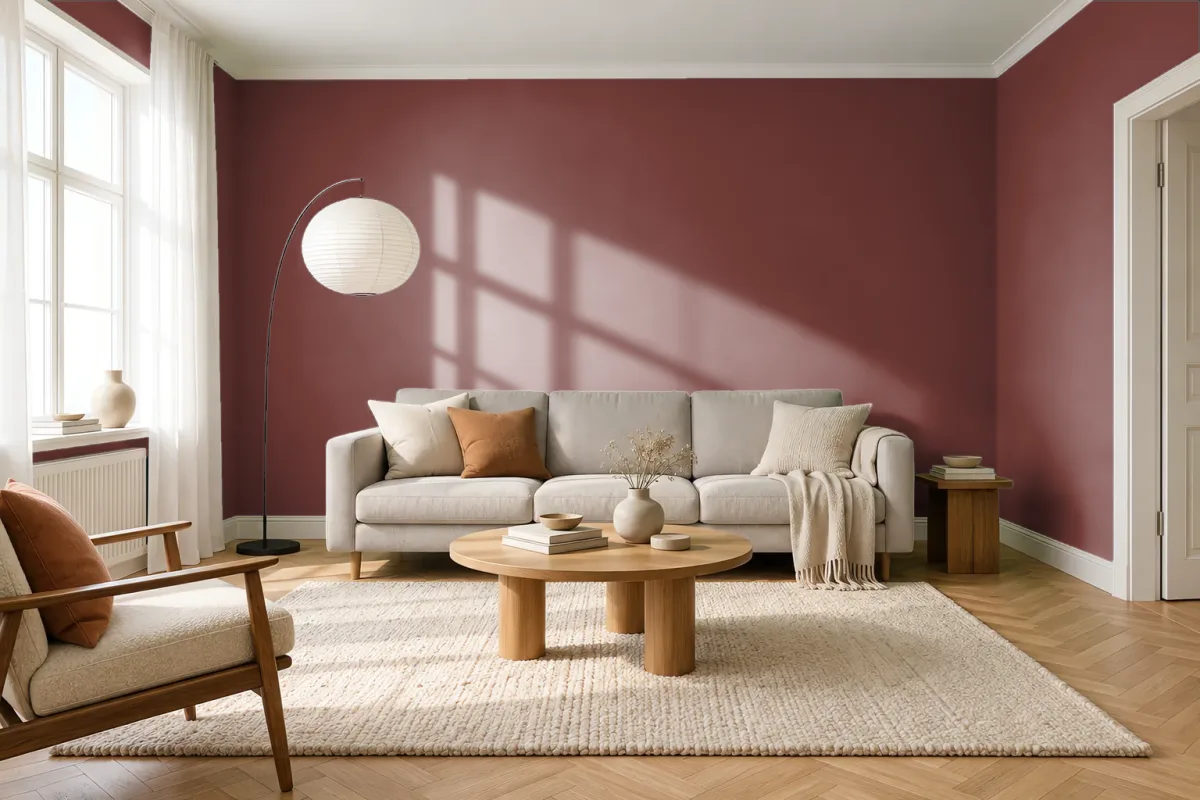Краска Swiss Lake SL-1399 Redwood Chair — гостиная в скандинавском стиле