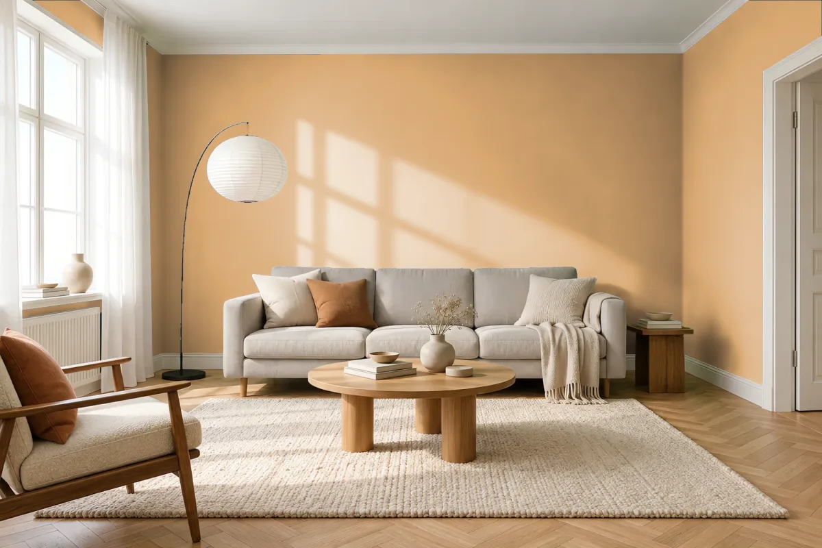 Краска Swiss Lake SL-1146 Fresh Bread — гостиная в скандинавском стиле