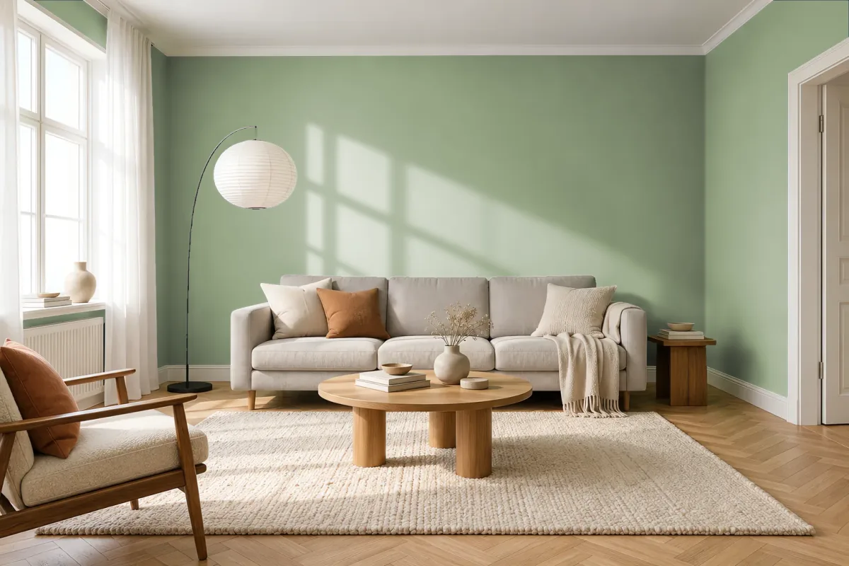 Краска Swiss Lake SL-2693 Spring Farm — гостиная в скандинавском стиле