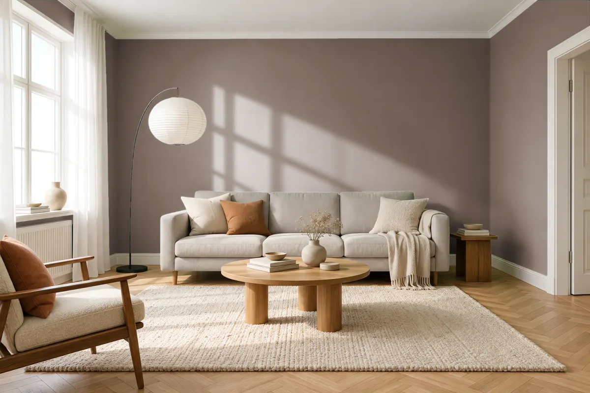 Краска Swiss Lake SL-0664 Brown Velvet — гостиная в скандинавском стиле