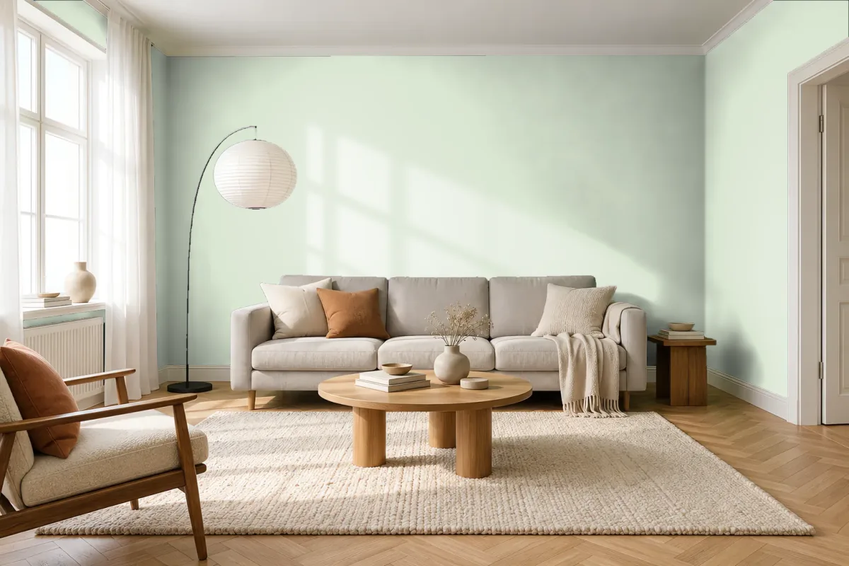 Краска Swiss Lake SL-2465 Potpourri Green — гостиная в скандинавском стиле