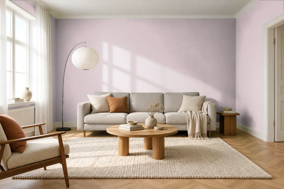 Краска Swiss Lake SL-1708 Persian Pink — гостиная в скандинавском стиле