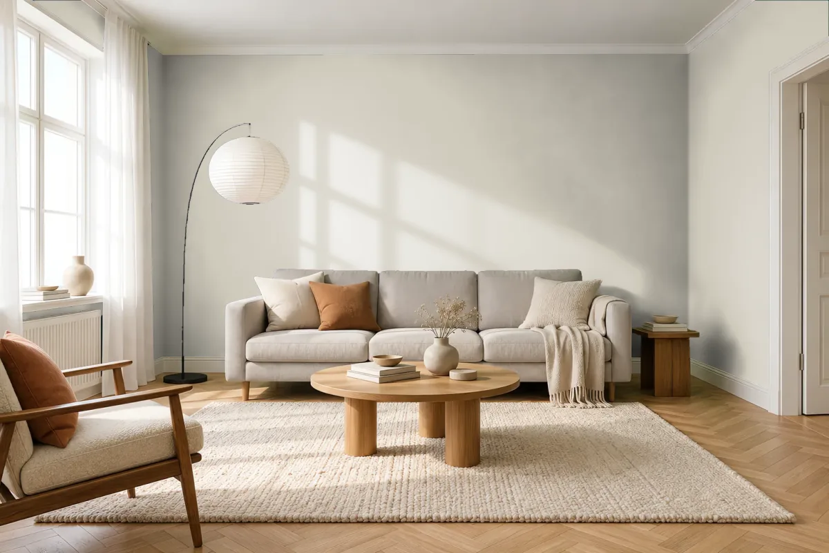 Краска Swiss Lake SL-0438 Venetian Marble — гостиная в скандинавском стиле