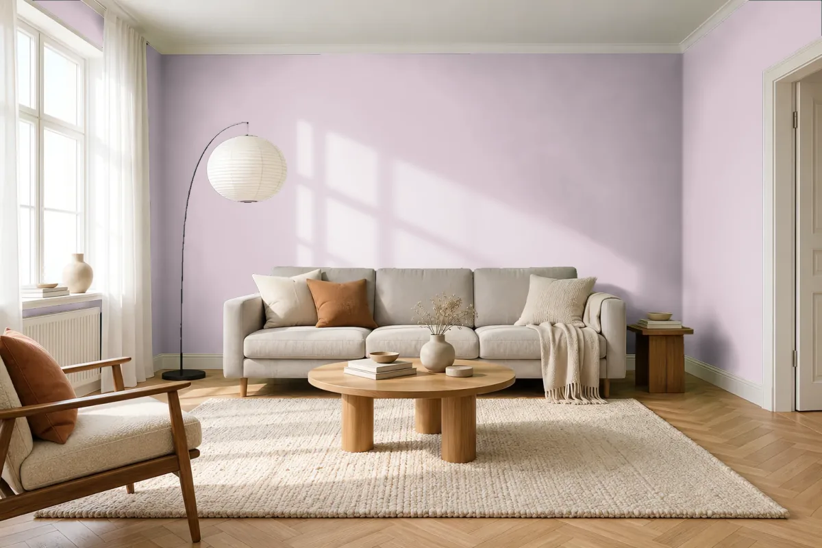 Краска Swiss Lake SL-1732 Peach Beige — гостиная в скандинавском стиле