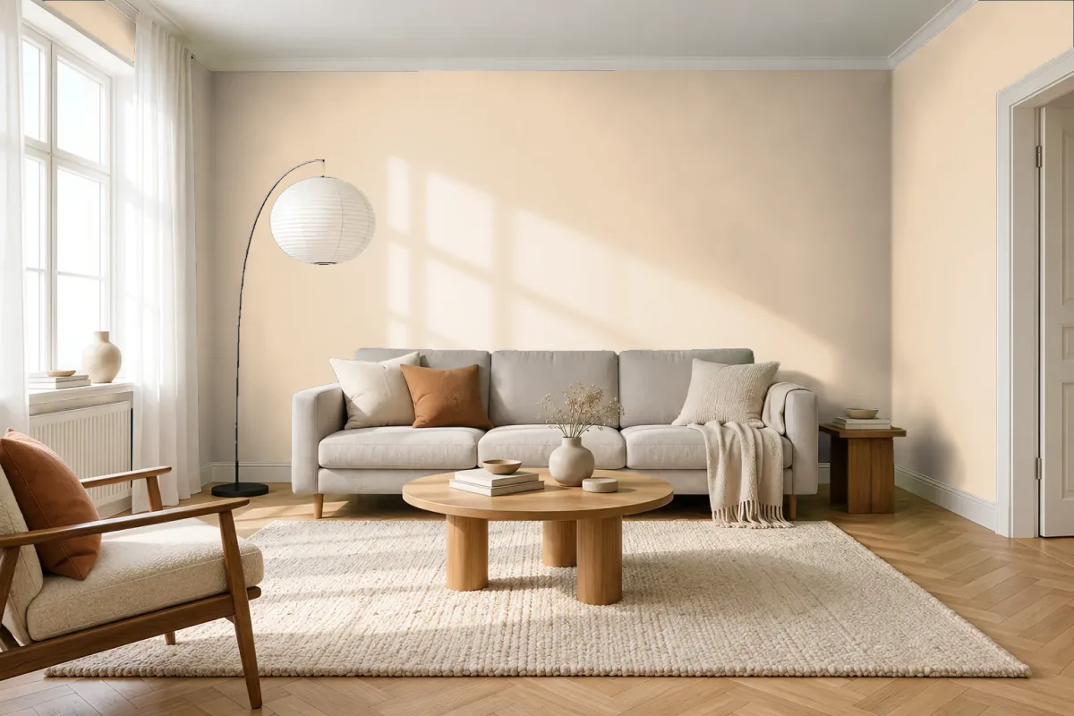 Краска Swiss Lake SL-0199 Sunny Sand — гостиная в скандинавском стиле