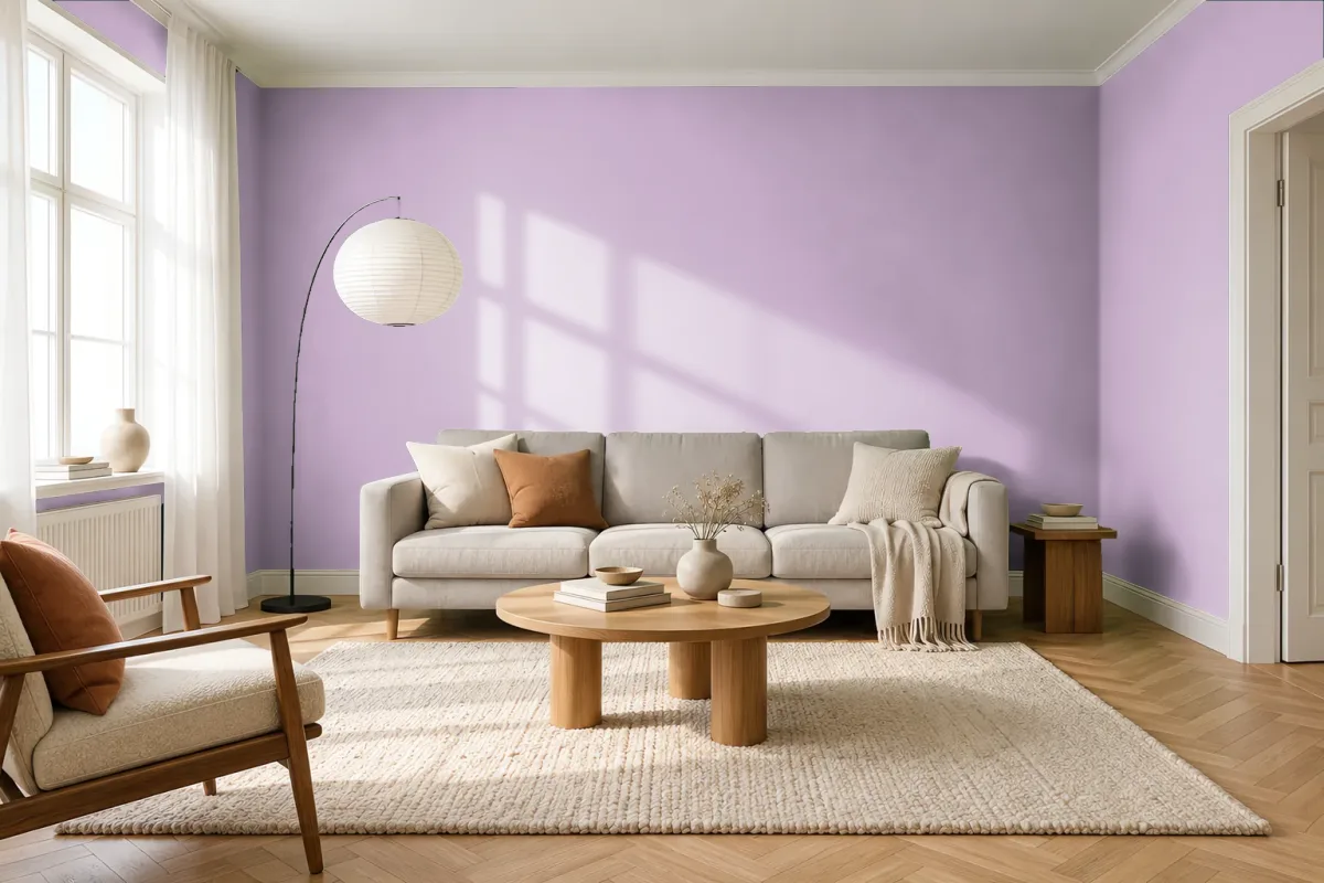 Краска Swiss Lake SL-1742 Misty Rose — гостиная в скандинавском стиле