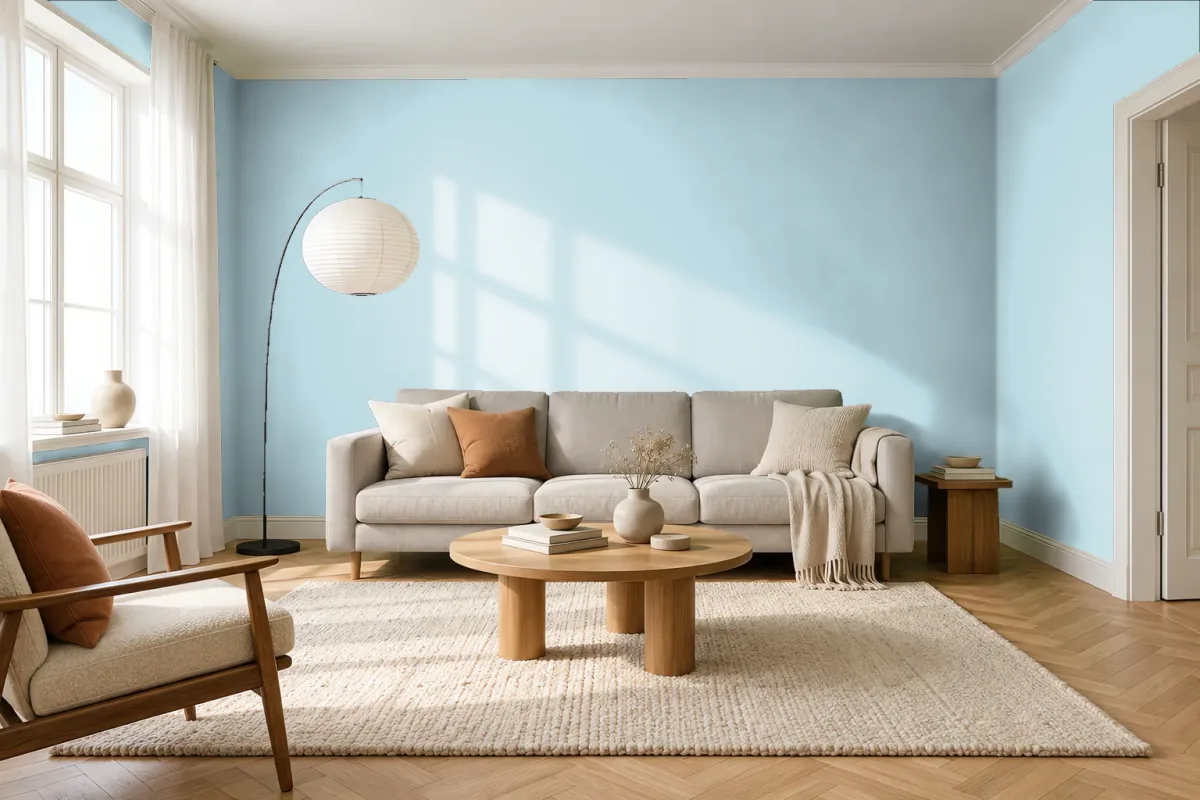 Краска Swiss Lake SL-2265 Ballad Blue — гостиная в скандинавском стиле