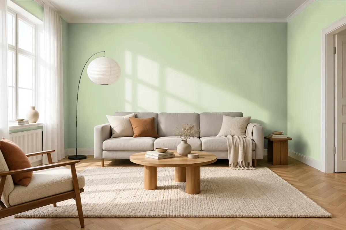 Краска Swiss Lake SL-2527 Lint — гостиная в скандинавском стиле
