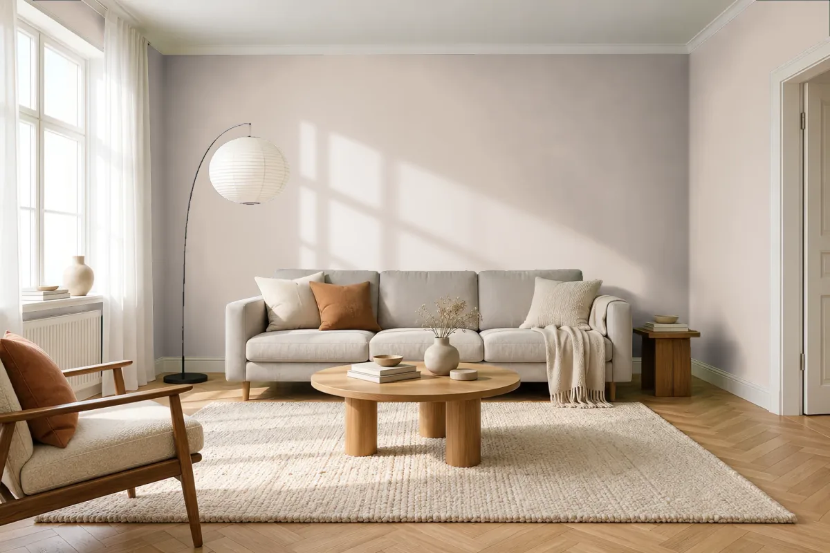 Краска Swiss Lake SL-0485 Seriously Sand — гостиная в скандинавском стиле