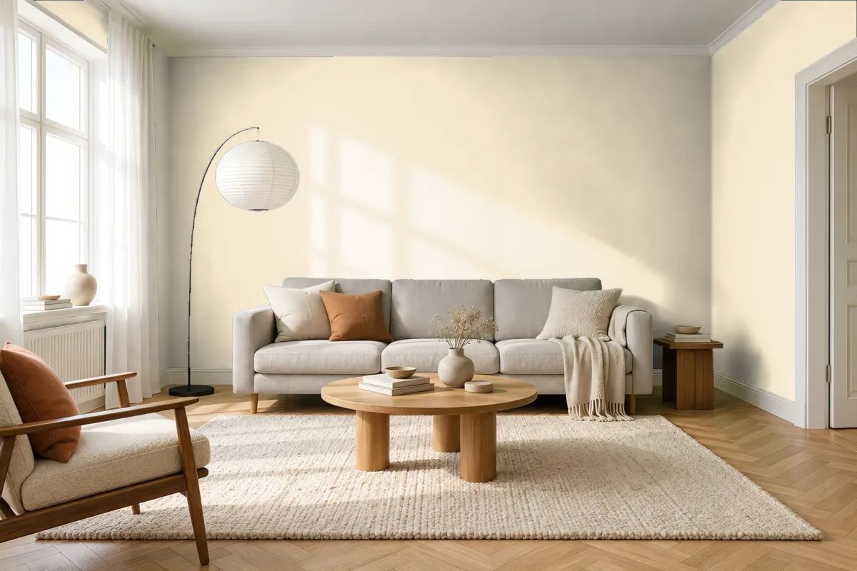 Краска Swiss Lake SL-0255 Lightning White — гостиная в скандинавском стиле