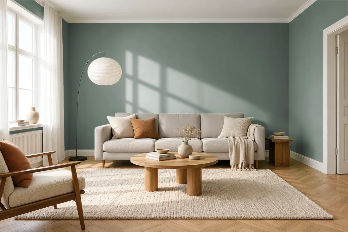 Краска Tikkurila TVT N445 — гостиная в скандинавском стиле