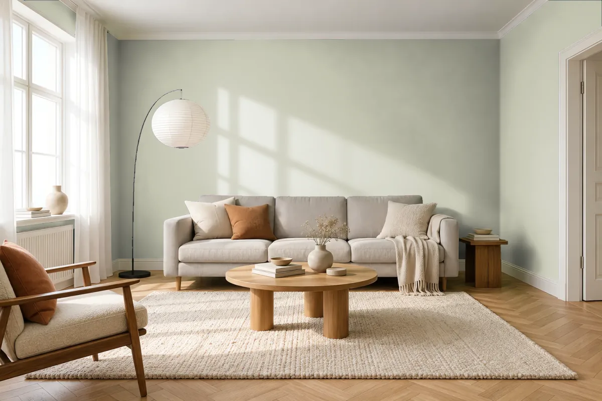 Краска Tikkurila TVT V446 — гостиная в скандинавском стиле