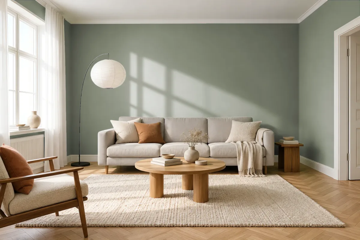 Краска Tikkurila TVT S448 — гостиная в скандинавском стиле