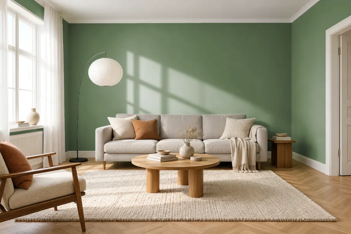 Краска Tikkurila TVT N384 — гостиная в скандинавском стиле