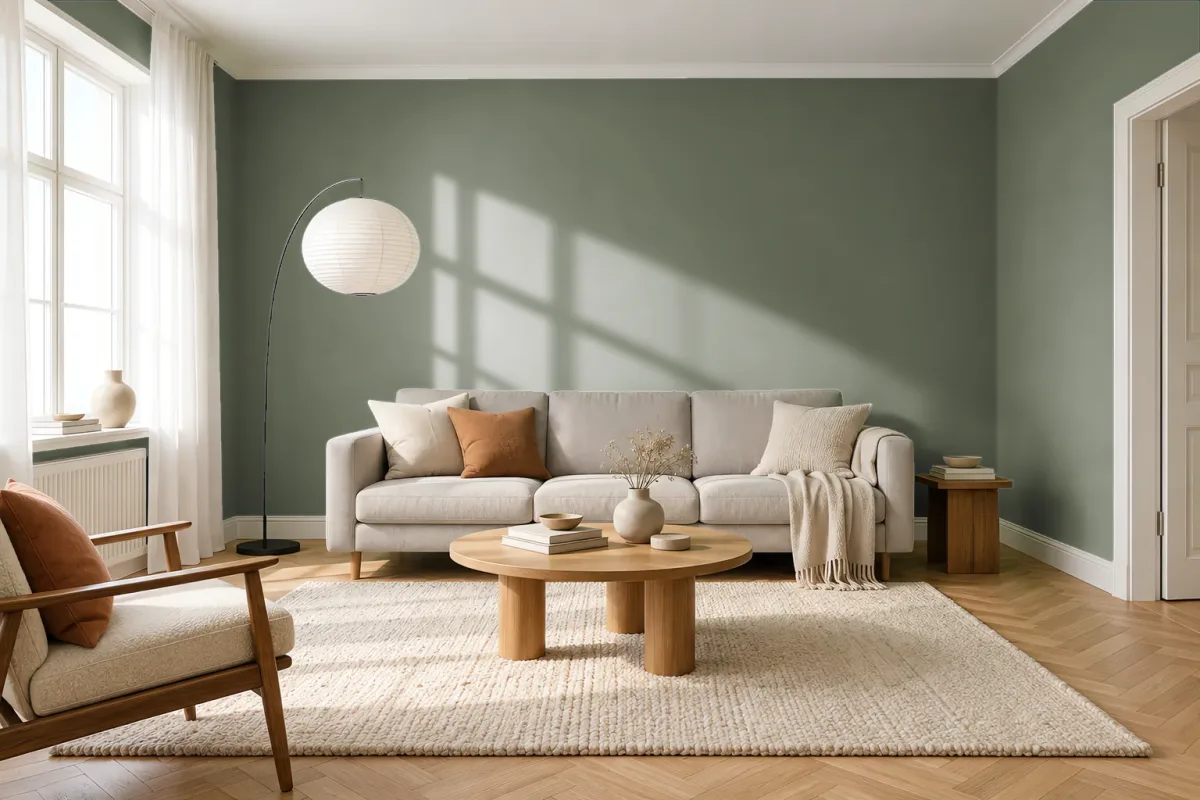 Краска Tikkurila TVT N448 — гостиная в скандинавском стиле