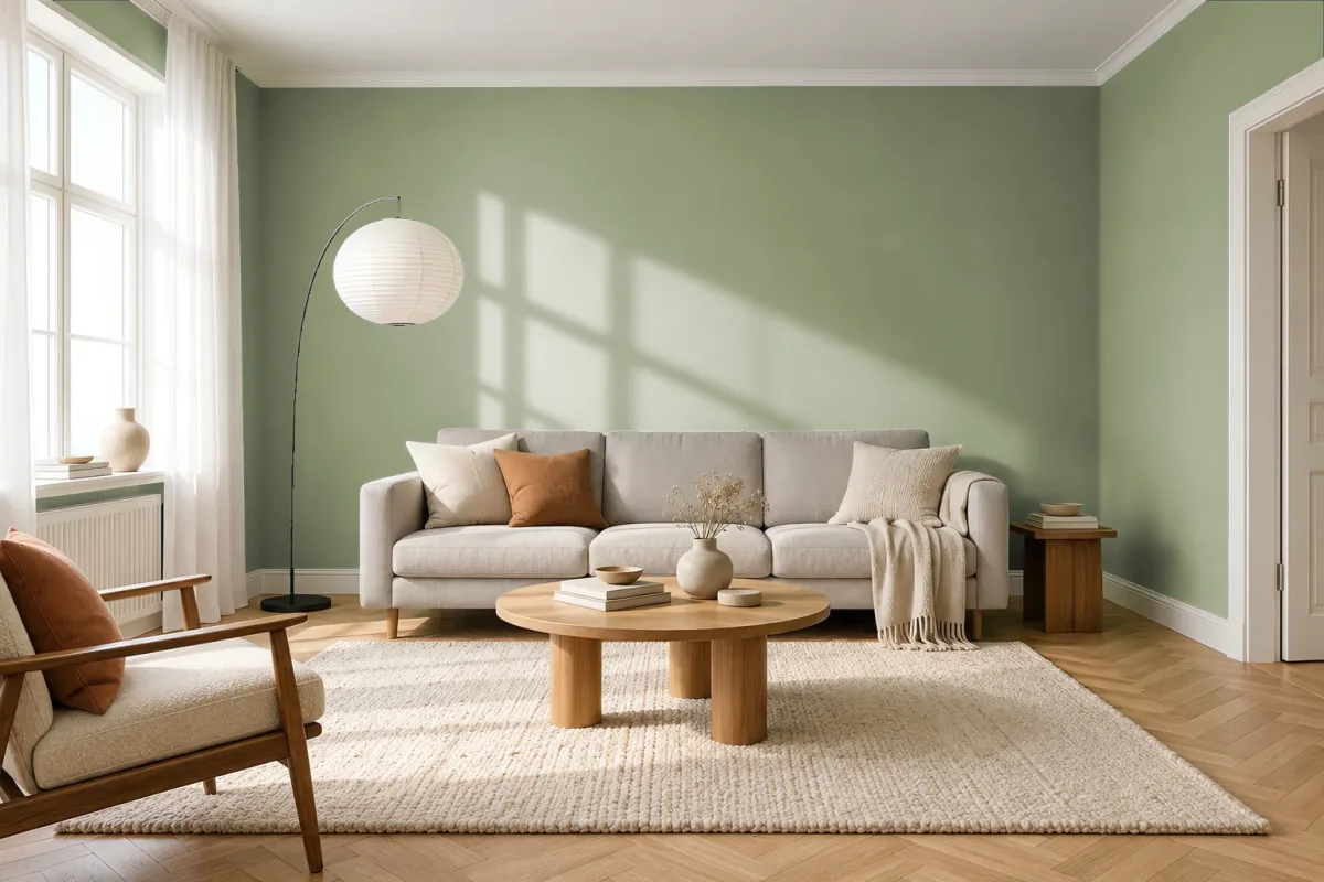 Краска Tikkurila TVT S385 — гостиная в скандинавском стиле