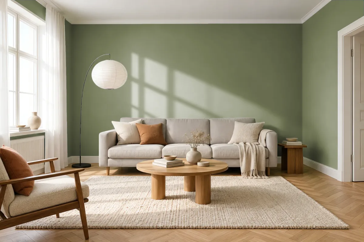 Краска Tikkurila TVT N385 — гостиная в скандинавском стиле