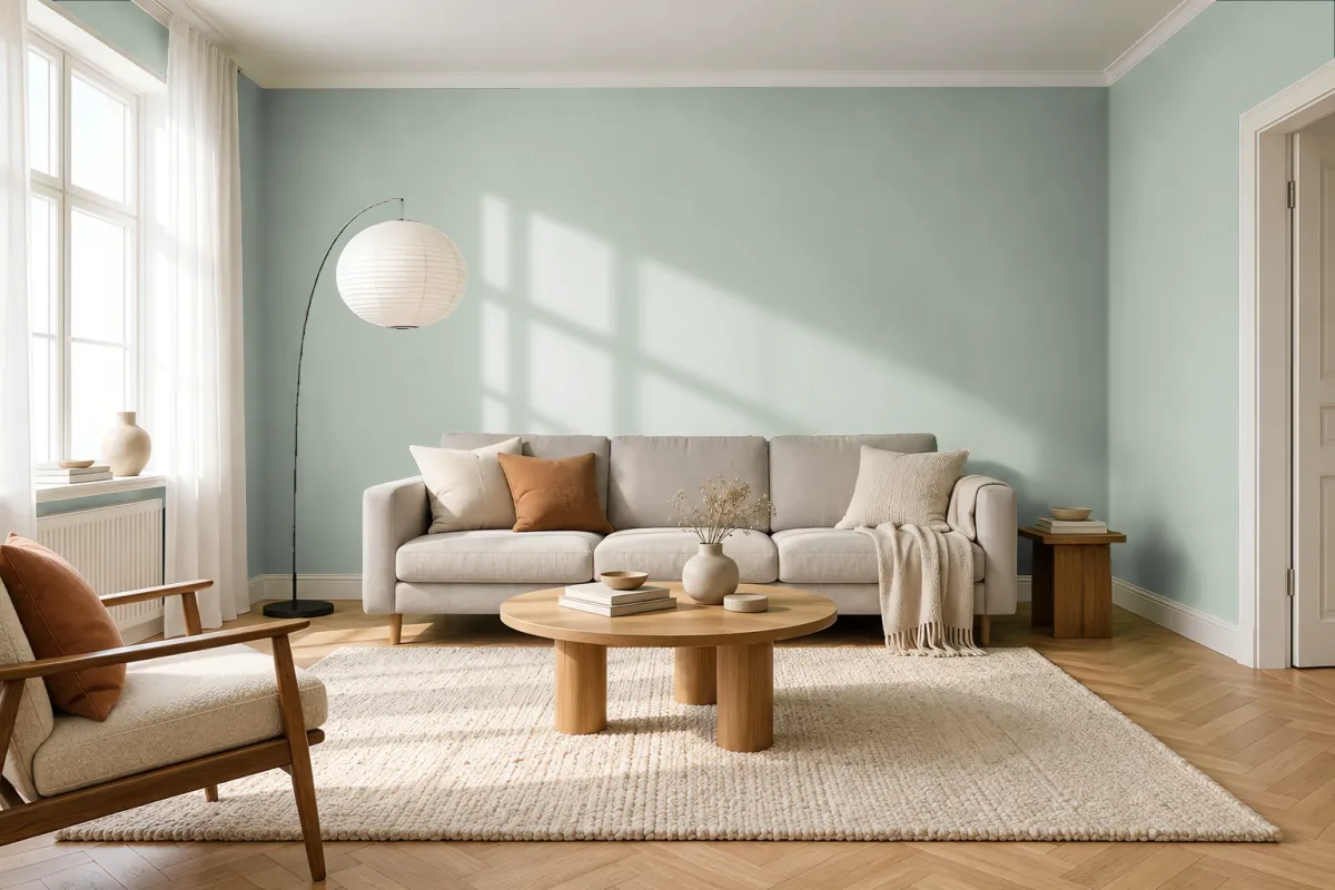 Краска Tikkurila TVT L494 — гостиная в скандинавском стиле