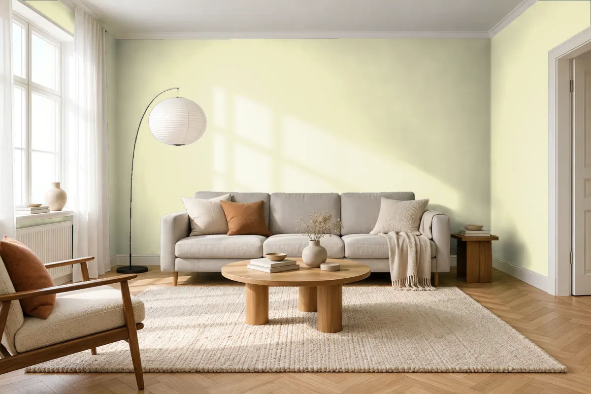 Краска Tikkurila TVT X388 Chablis — гостиная в скандинавском стиле