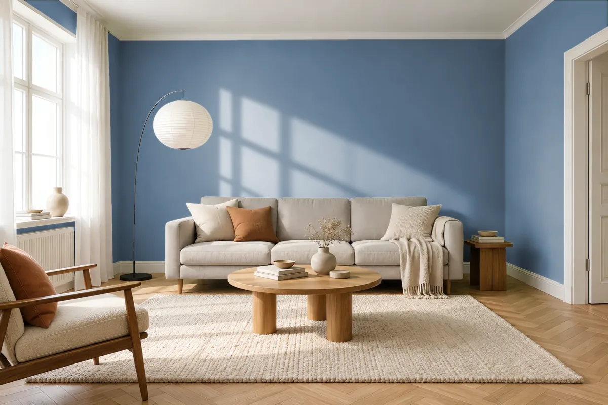 Краска Tikkurila TVT S431 — гостиная в скандинавском стиле