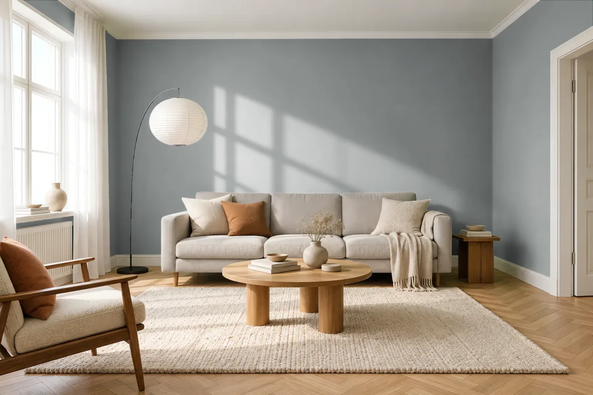 Краска Tikkurila TVT N496 — гостиная в скандинавском стиле