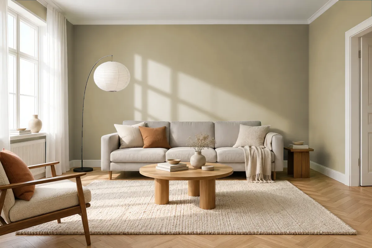 Краска Tikkurila TVT V455 — гостиная в скандинавском стиле