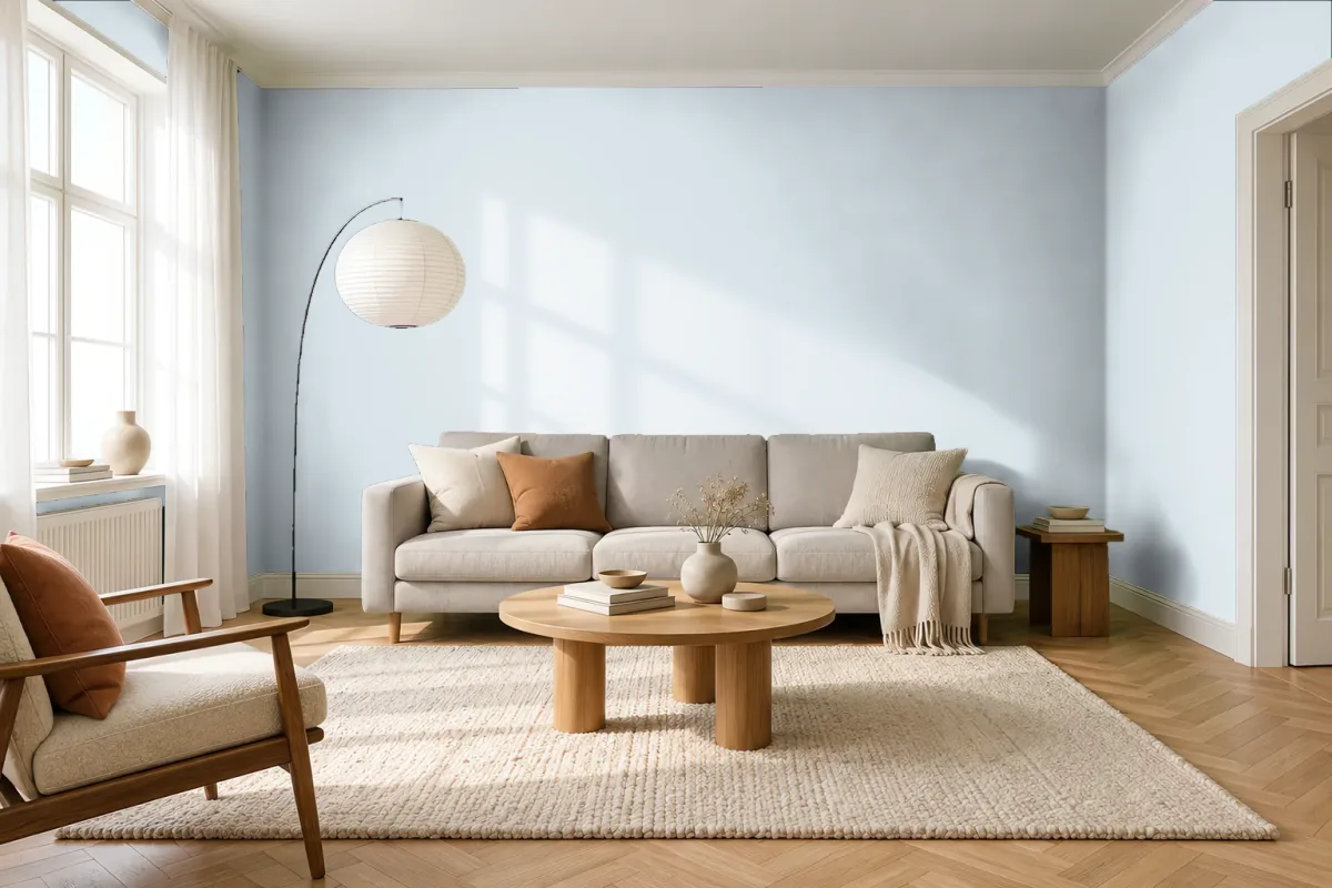 Краска Tikkurila TVT G435 — гостиная в скандинавском стиле