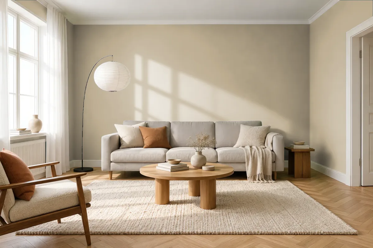 Краска Tikkurila TVT J457 — гостиная в скандинавском стиле