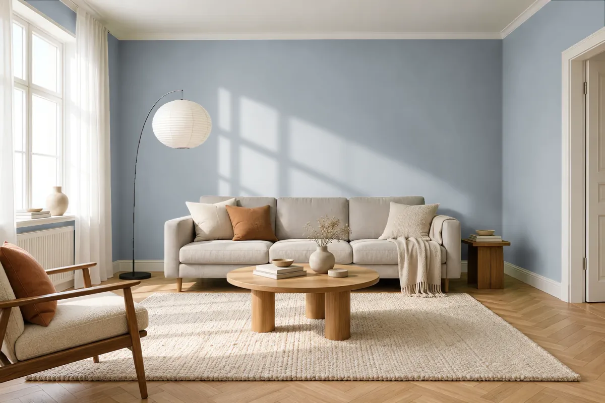 Краска Tikkurila TVT M500 — гостиная в скандинавском стиле