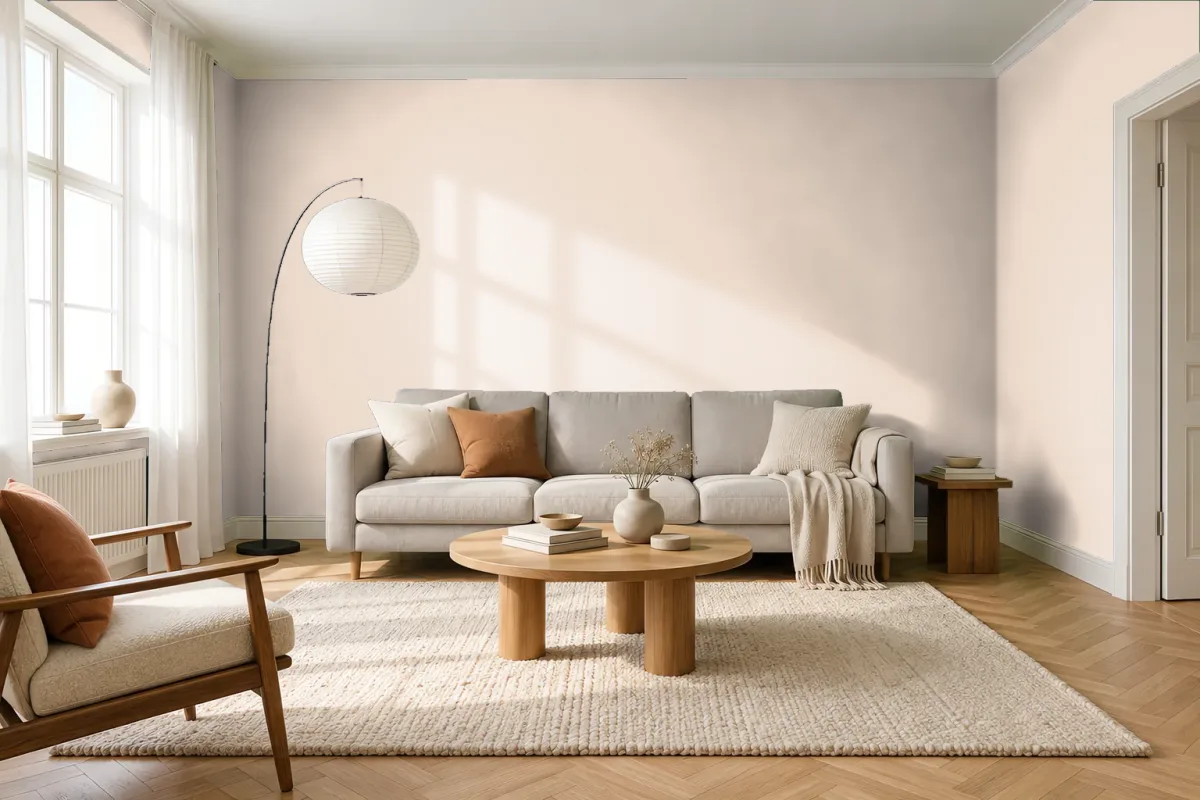 Краска NCS S 0907-Y50R — гостиная в скандинавском стиле