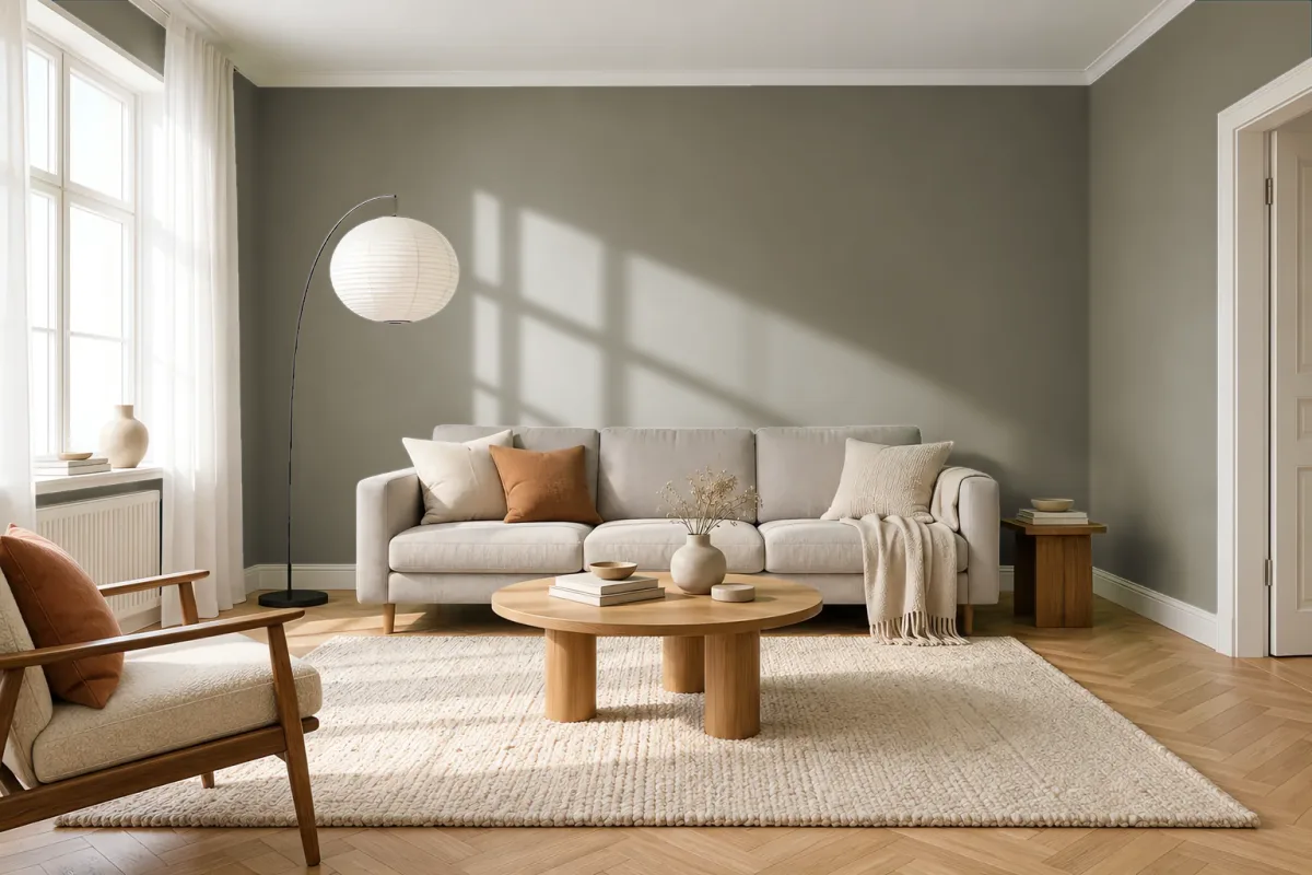 Краска Tikkurila TVT N458 — гостиная в скандинавском стиле