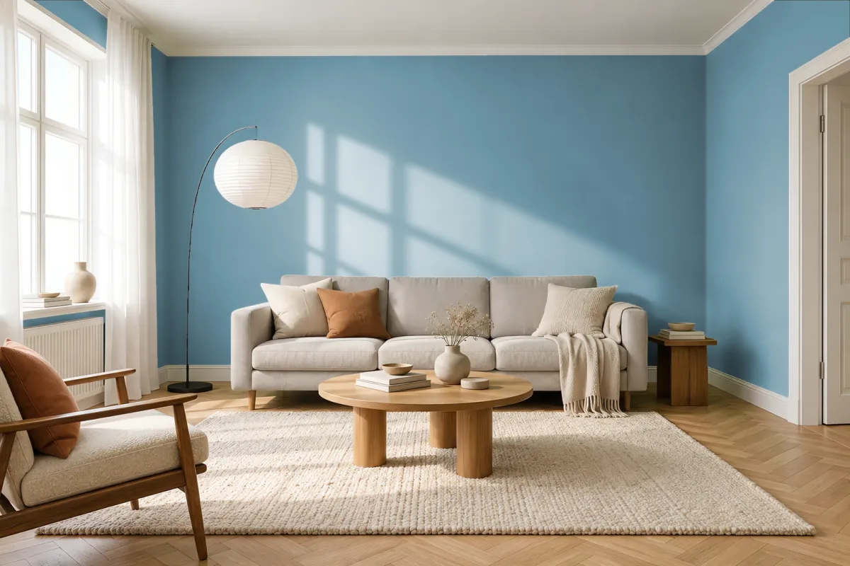 Краска Tikkurila TVT S437 — гостиная в скандинавском стиле