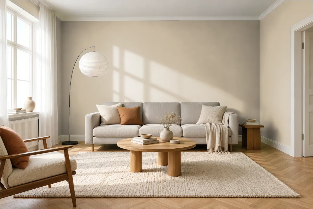 Краска Tikkurila TVT V459 — гостиная в скандинавском стиле