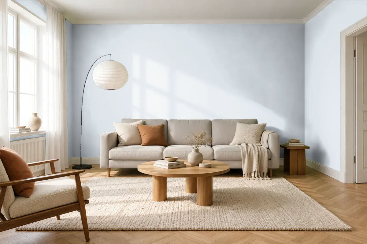 Краска Tikkurila TVT Y353 — гостиная в скандинавском стиле
