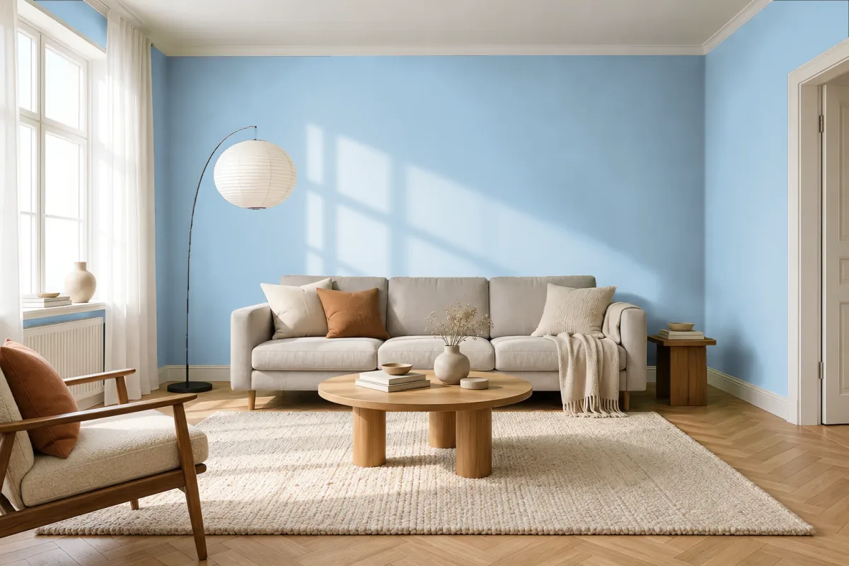 Краска Tikkurila TVT V356 — гостиная в скандинавском стиле
