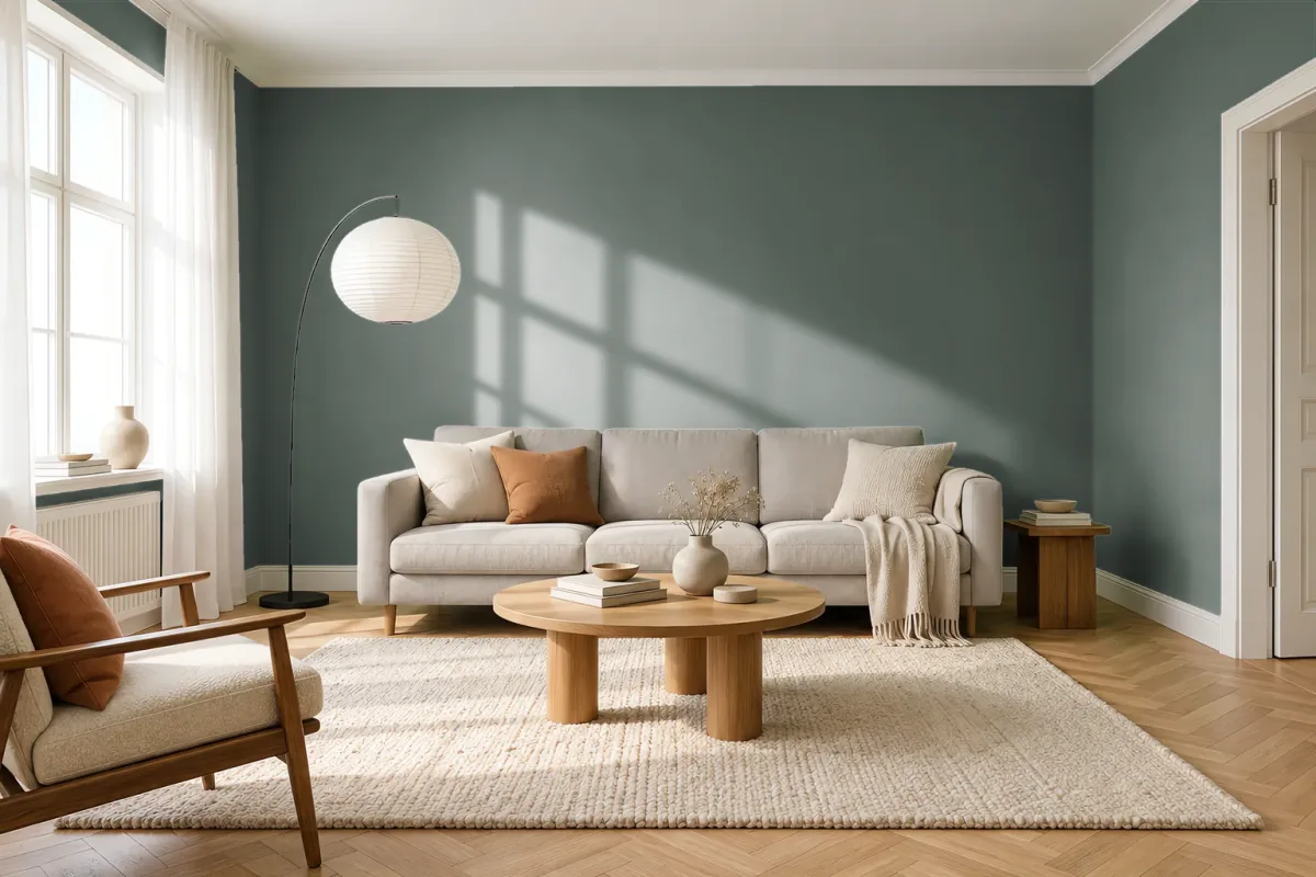Краска Tikkurila TVT M444 — гостиная в скандинавском стиле
