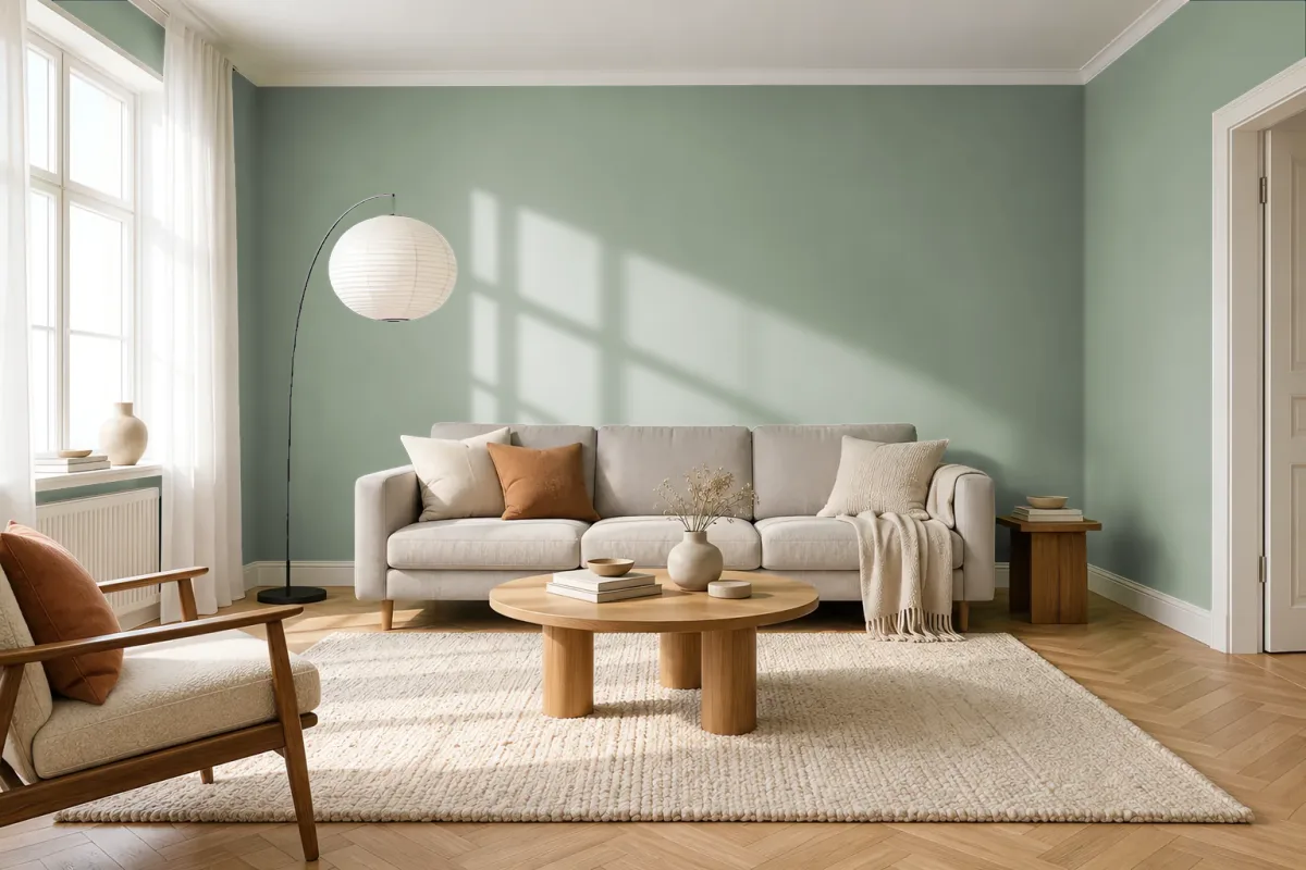 Краска Tikkurila TVT K445 — гостиная в скандинавском стиле