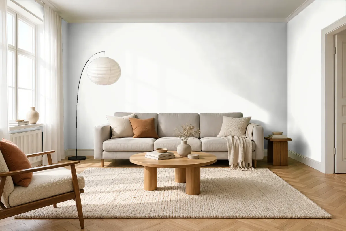 Краска Little Greene LG 222 Loft White — гостиная в скандинавском стиле