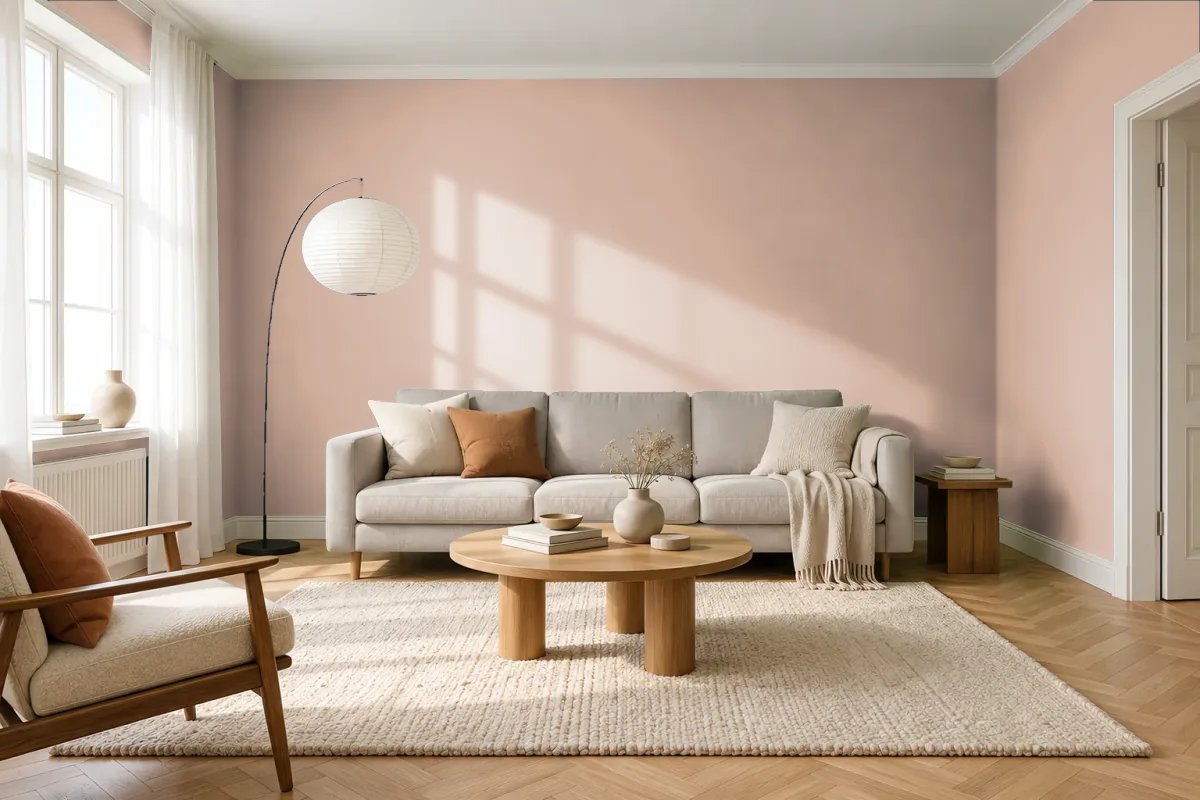 Краска Little Greene LG 334 Masquerade — гостиная в скандинавском стиле