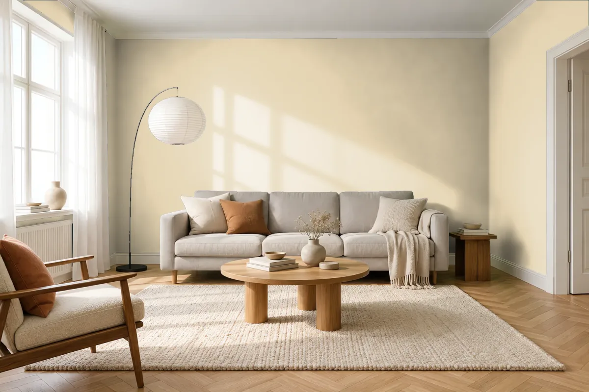 Краска Little Greene LG 172 White Lead - Dark — гостиная в скандинавском стиле