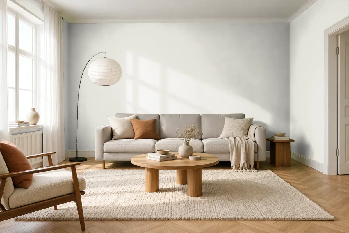 Краска Nuance NC41-0933 снеговик — гостиная в скандинавском стиле