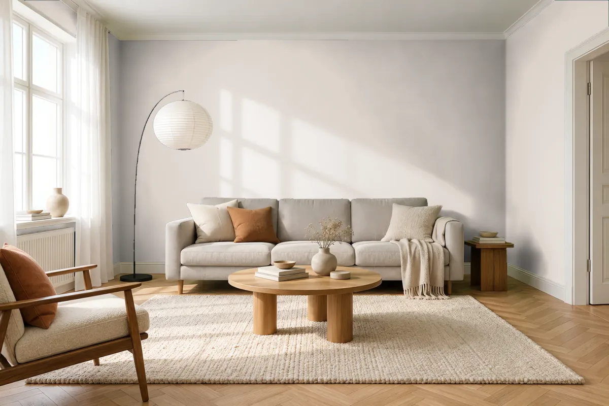 Краска Nuance NC16-0189 дикий гусь — гостиная в скандинавском стиле
